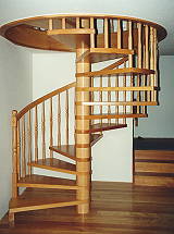 Spindeltreppe, gedmpfte Rotbuche