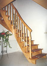 viertelgewendelte Treppe, Eiche