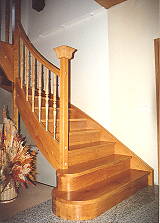 Treppe mit Setzstufen, Eiche